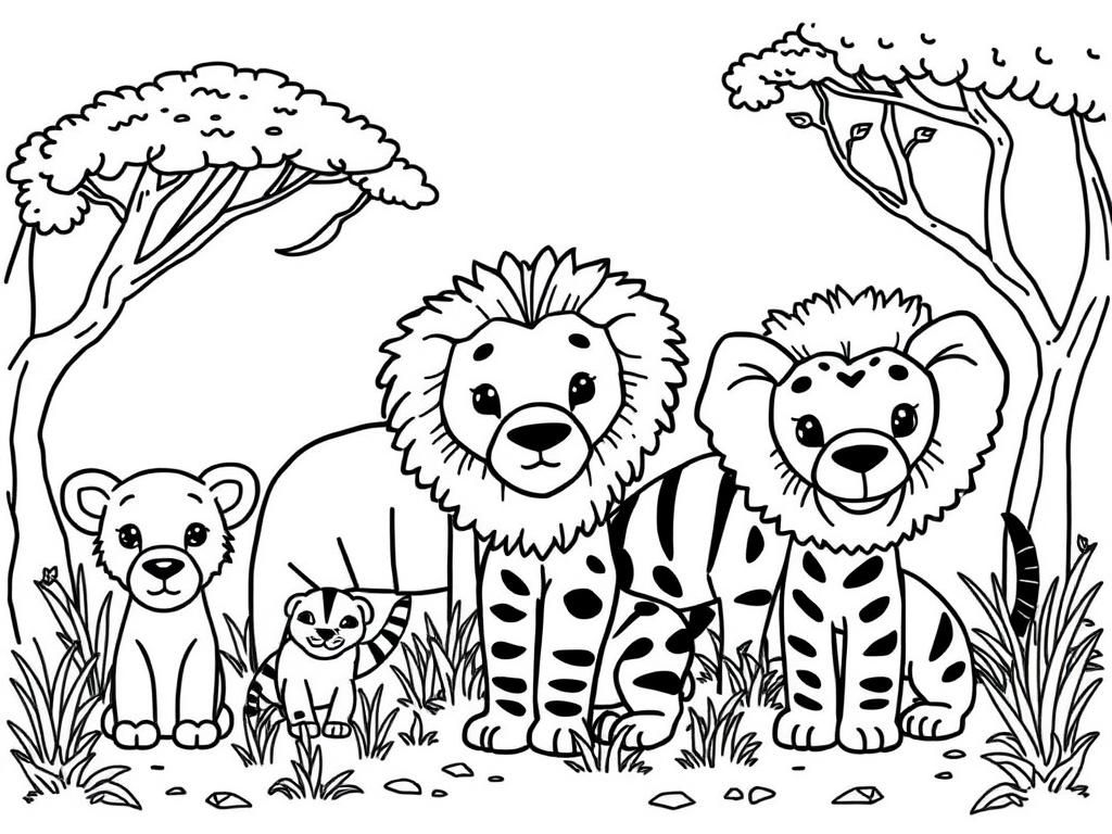 Lion Family Coloring Page Free Printable Coloring Page Lion Family Coloring Page Free Printable Coloring Page