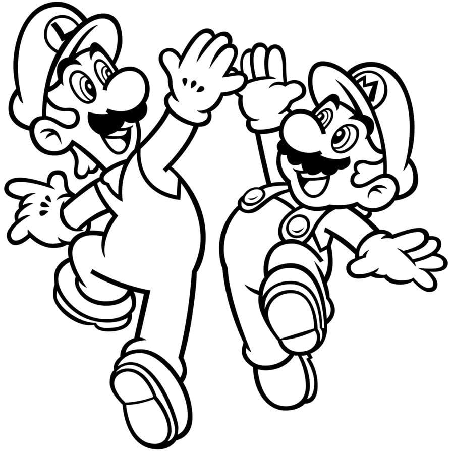 Luigi And Mario Super Mario Bros Coloring Pages Luigi And Mario Super Mario Bros Coloring Pages
