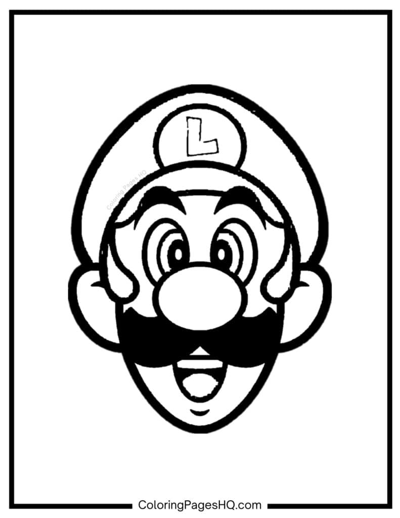 luigi pictures to color luigi pictures to color