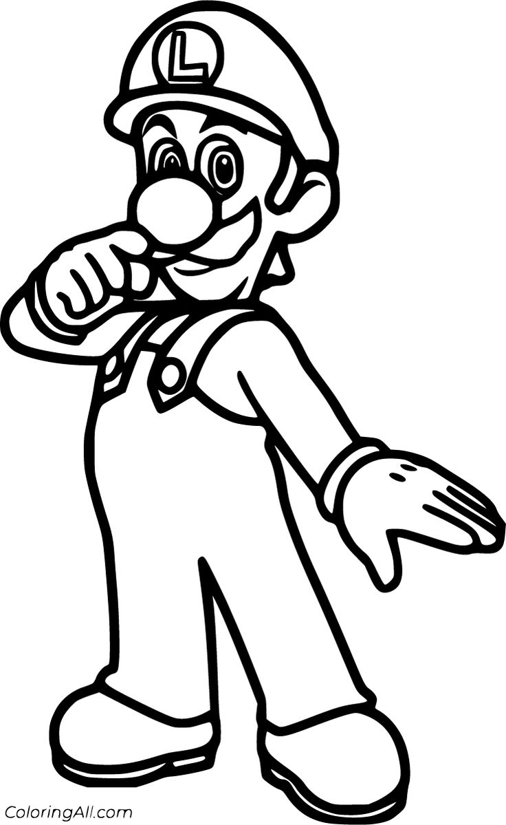 Luigi Coloring Pages Luigi Coloring Pages