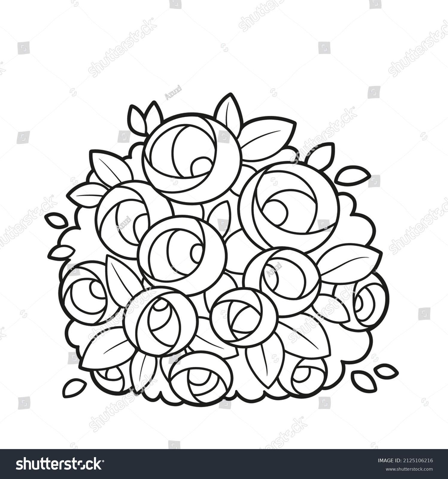Lush Rose Bush Coloring Book Linear Stock Vector Royalty Free 2125106216 Shutterstock Lush Rose Bush Coloring Book Linear Stock Vector Royalty Free 2125106216 Shutterstock