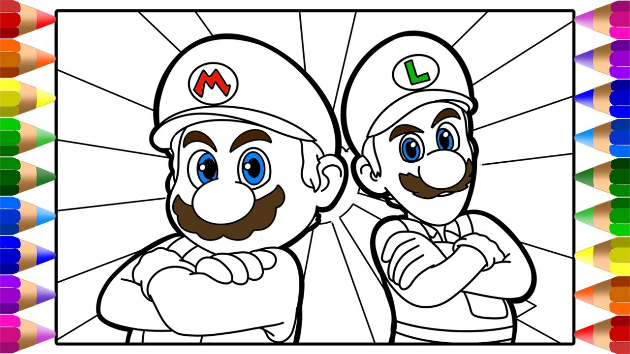 coloring pictures of mario and luigi coloring pictures of mario and luigi