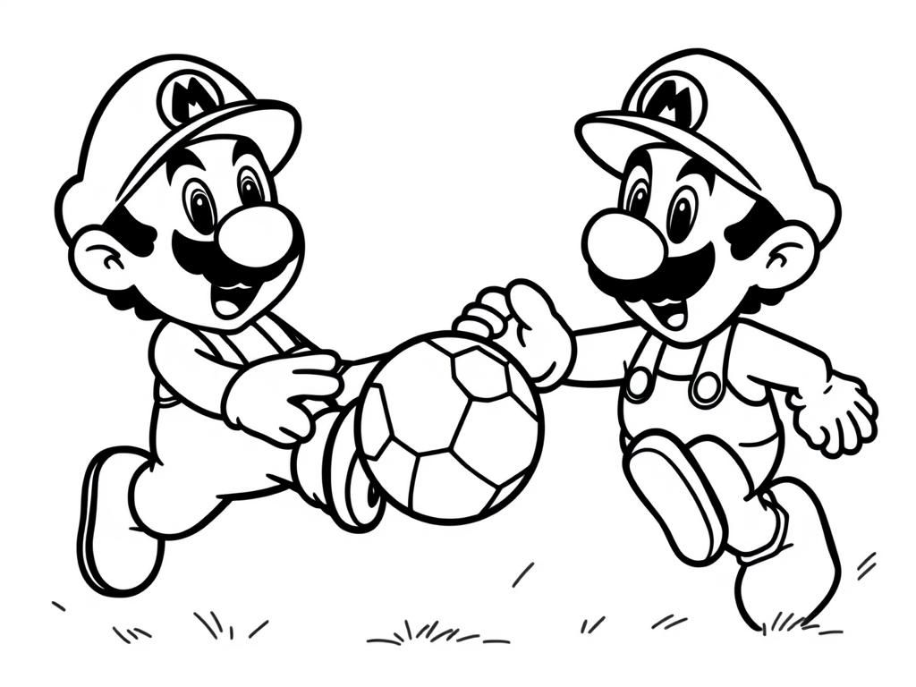 Mario And Luigi Soccer Coloring Page Free Printable Coloring Page Mario And Luigi Soccer Coloring Page Free Printable Coloring Page