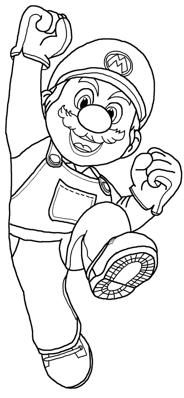 Mario From The Super Mario Bros Movie Coloring Page Mario From The Super Mario Bros Movie Coloring Page