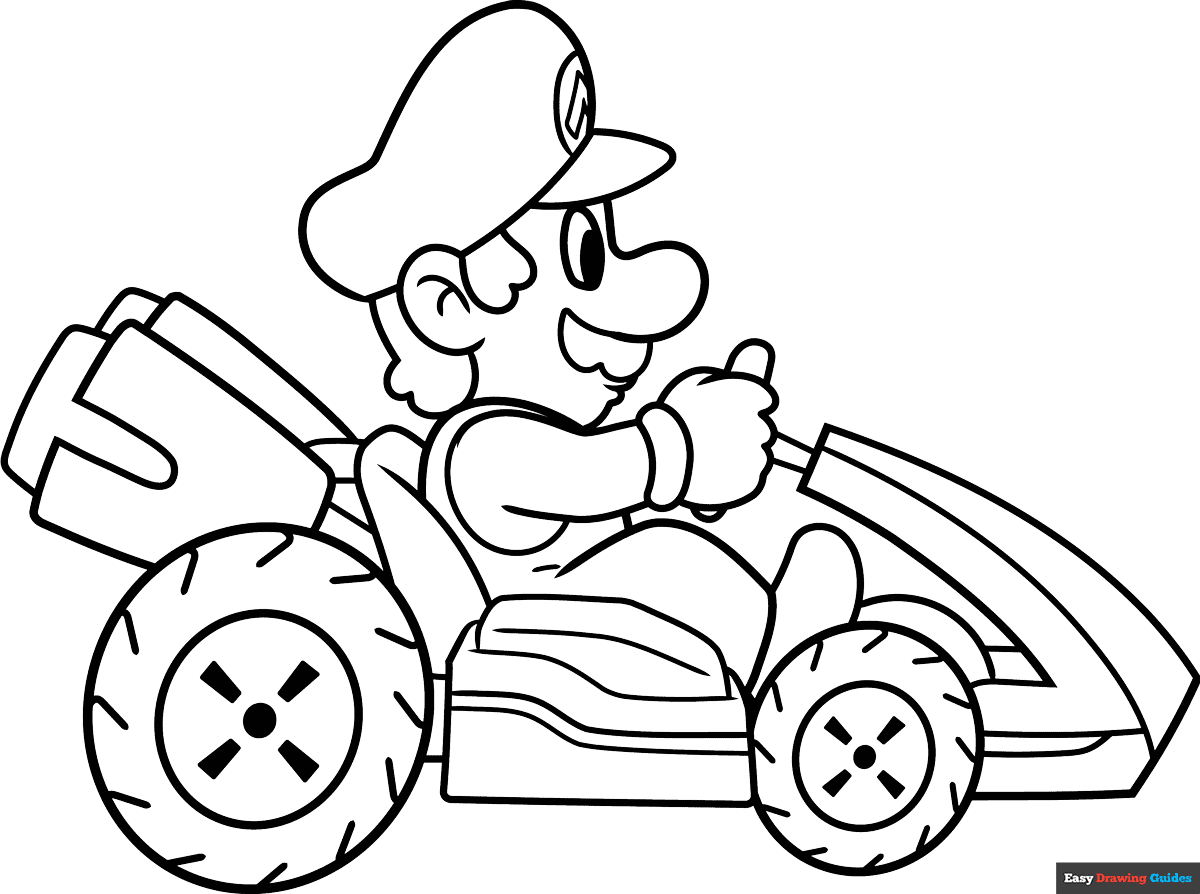 mario cart coloring pages mario cart coloring pages