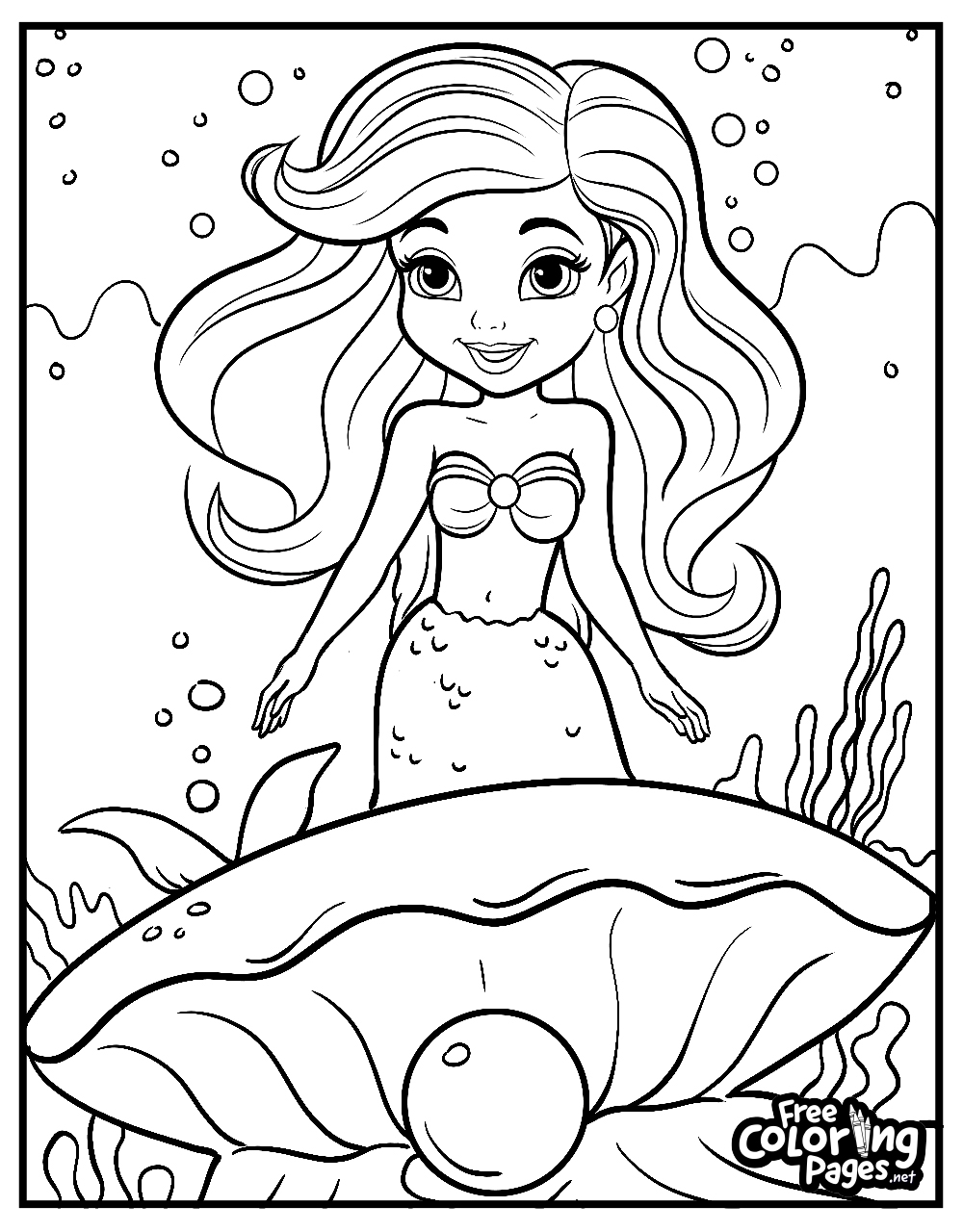 Mermaid Coloring Pages Ariel Coloring Pages FreeColoringPages Mermaid Coloring Pages Ariel Coloring Pages FreeColoringPages