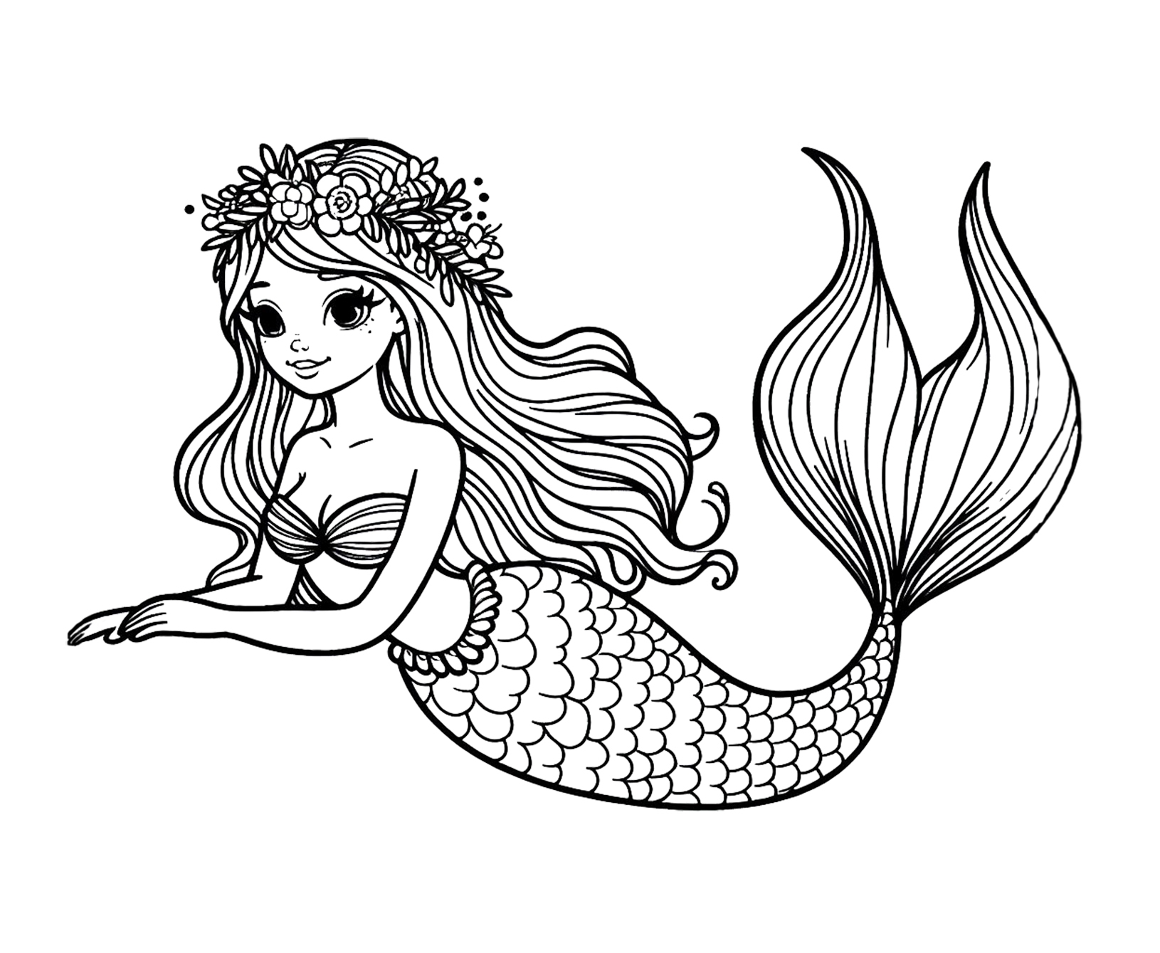 Mermaid Coloring Pages Mermaid Coloring Pages