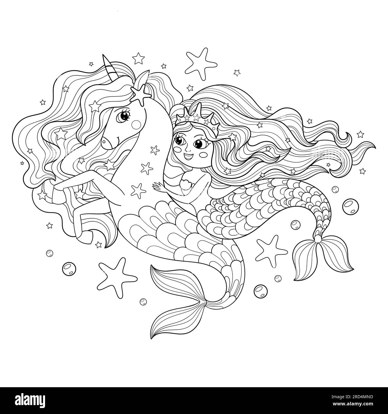 Mermaid Princess Coloring Page Black And White Stock Photos Images Alamy Mermaid Princess Coloring Page Black And White Stock Photos Images Alamy
