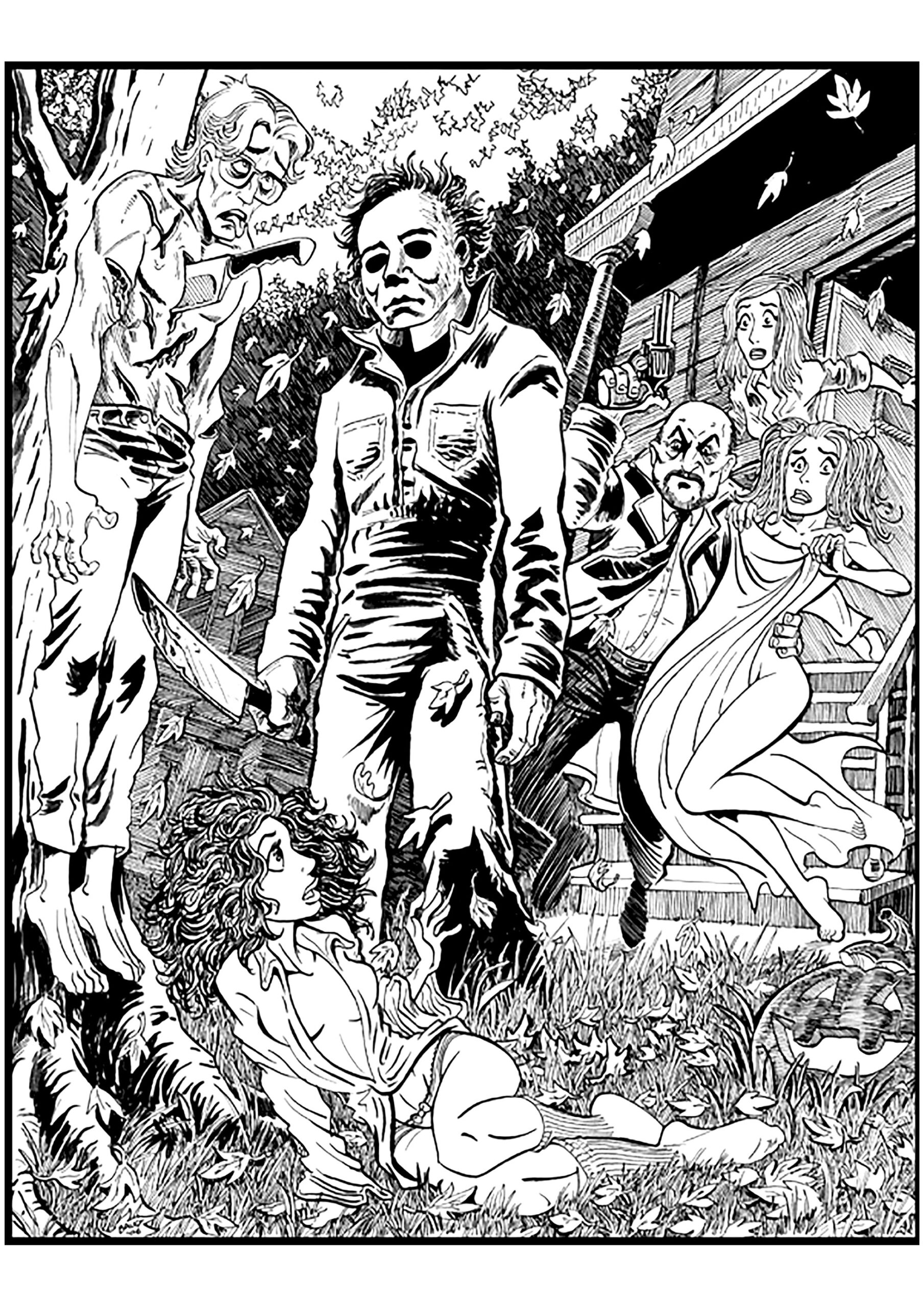 halloween horror coloring pages