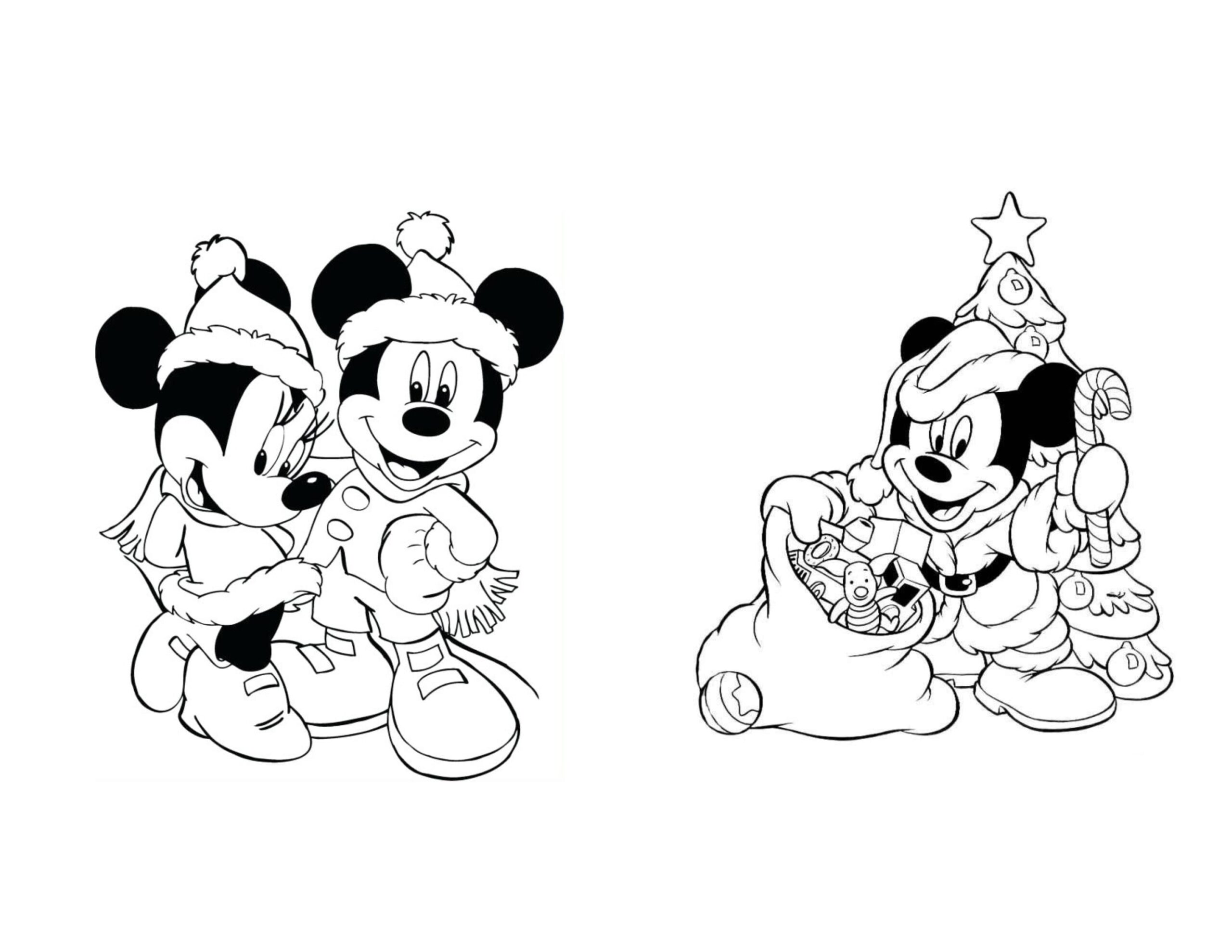 Mickey Mouse Christmas Coloring Book Printable Minnie And Friends PDF Etsy