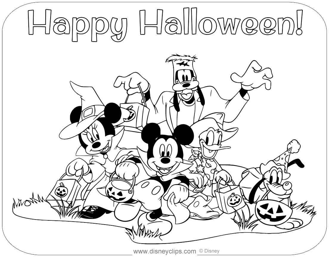 Mickey Mouse Friends Halloween Coloring Pages Disney Halloween Fun Mickey Mouse Friends Halloween Coloring Pages Disney Halloween Fun