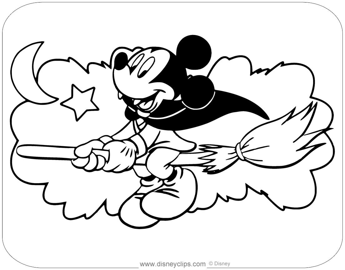 mickey mouse halloween coloring page mickey mouse halloween coloring page
