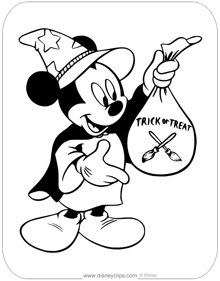mickey mouse coloring pages halloween mickey mouse coloring pages halloween
