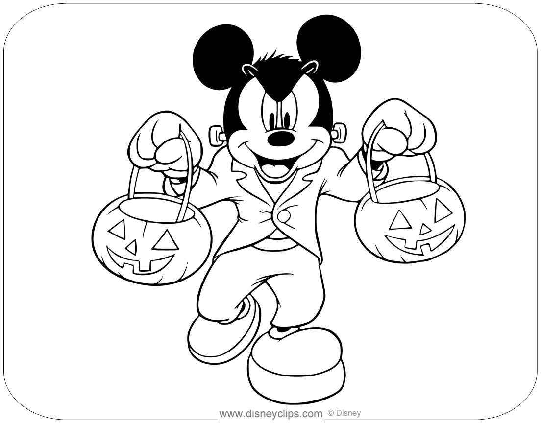 halloween mickey mouse coloring pages halloween mickey mouse coloring pages