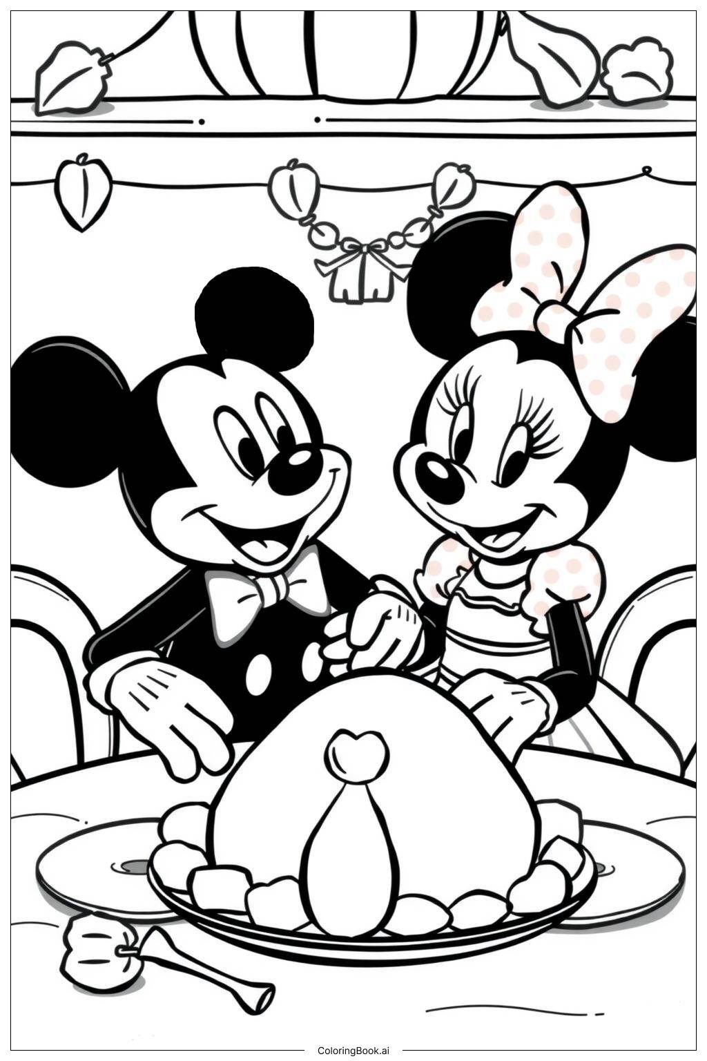 Mickey Mouse Thanksgiving Feast Coloring Page Free PDF PNG Printable  Mickey Mouse Thanksgiving Feast Coloring Page Free PDF PNG Printable