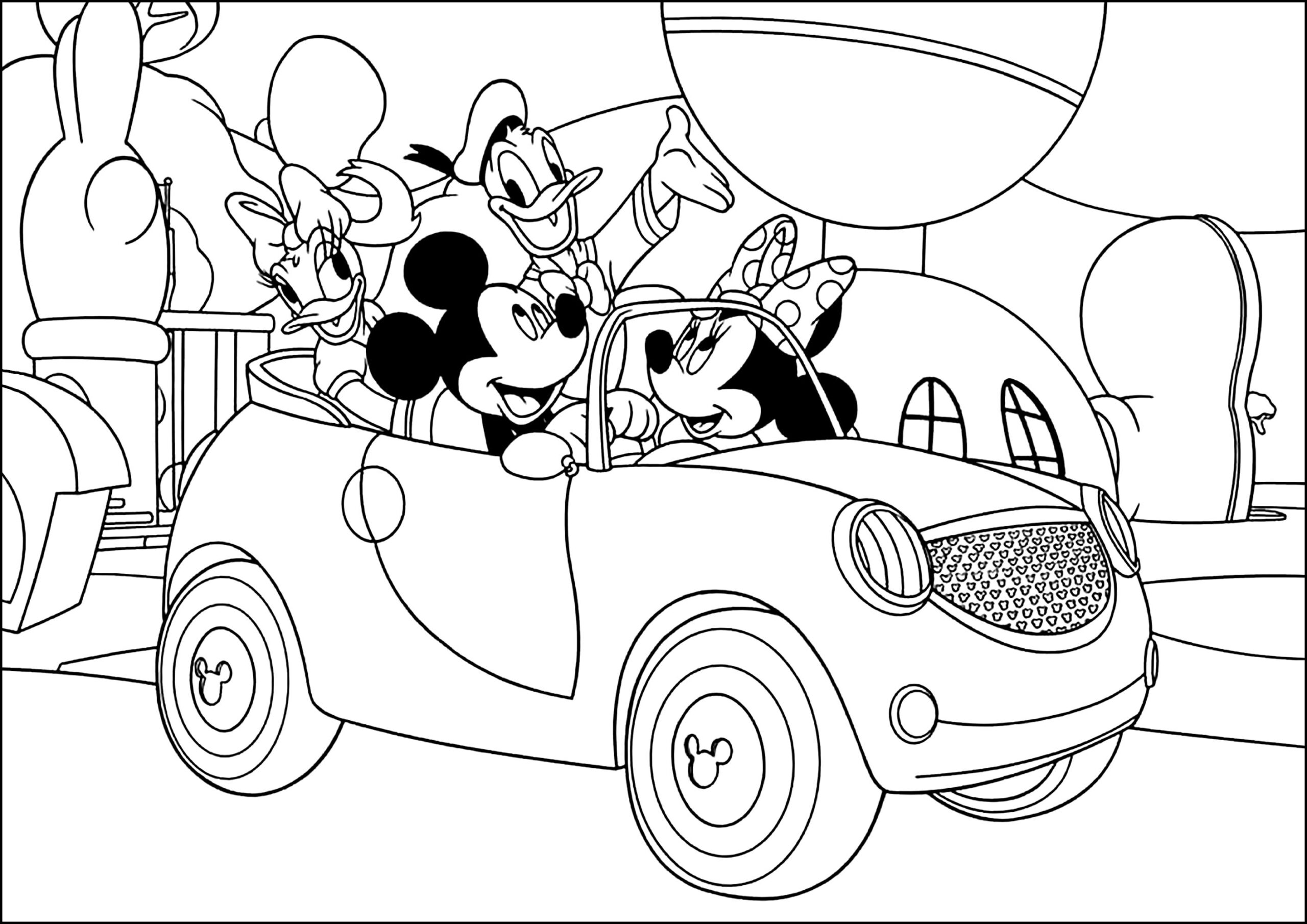 Mickey s Friends In The Car Mickey Mouse Clubhouse Coloring Pages Mickey s Friends In The Car Mickey Mouse Clubhouse Coloring Pages