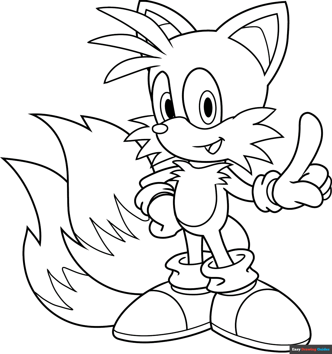 Miles Tails Prower From Sonic The Hedgehog Coloring Page Easy Drawing Guides Miles Tails Prower From Sonic The Hedgehog Coloring Page Easy Drawing Guides
