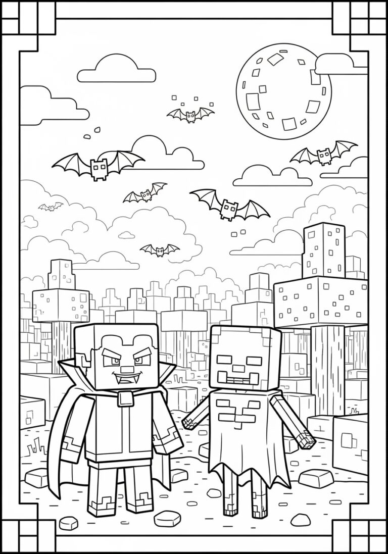 Minecraft Halloween Coloring Page Printable Fun Minecraft Halloween Coloring Page Printable Fun