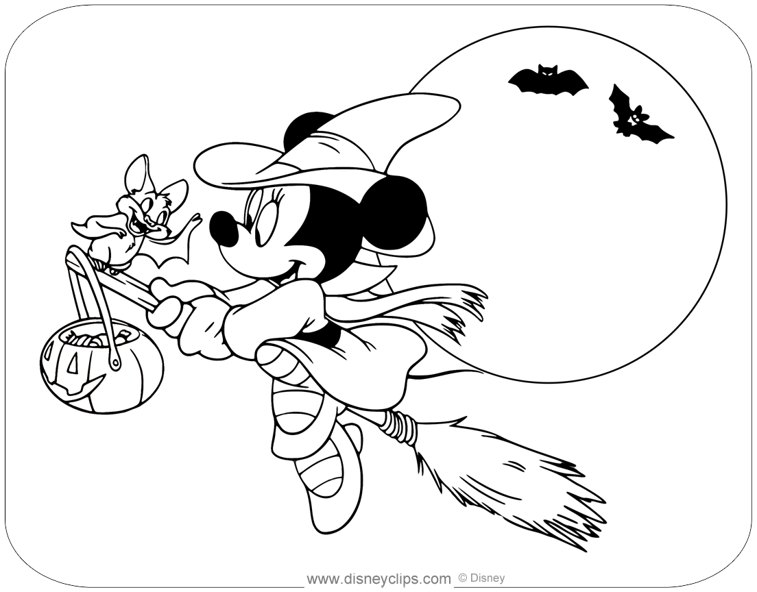 Minnie Mouse Halloween Coloring Pages Disney Halloween Fun Minnie Mouse Halloween Coloring Pages Disney Halloween Fun