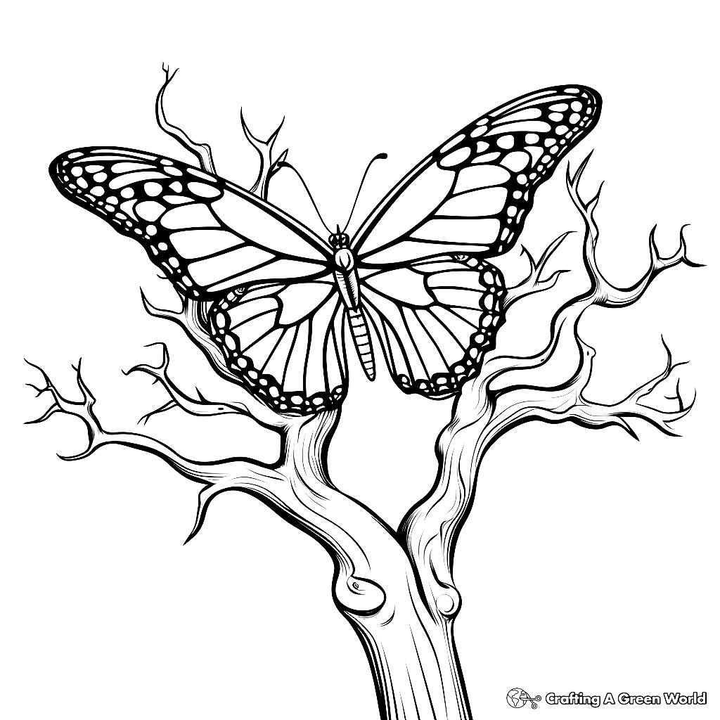 Monarch Butterfly Coloring Pages Free Printable 