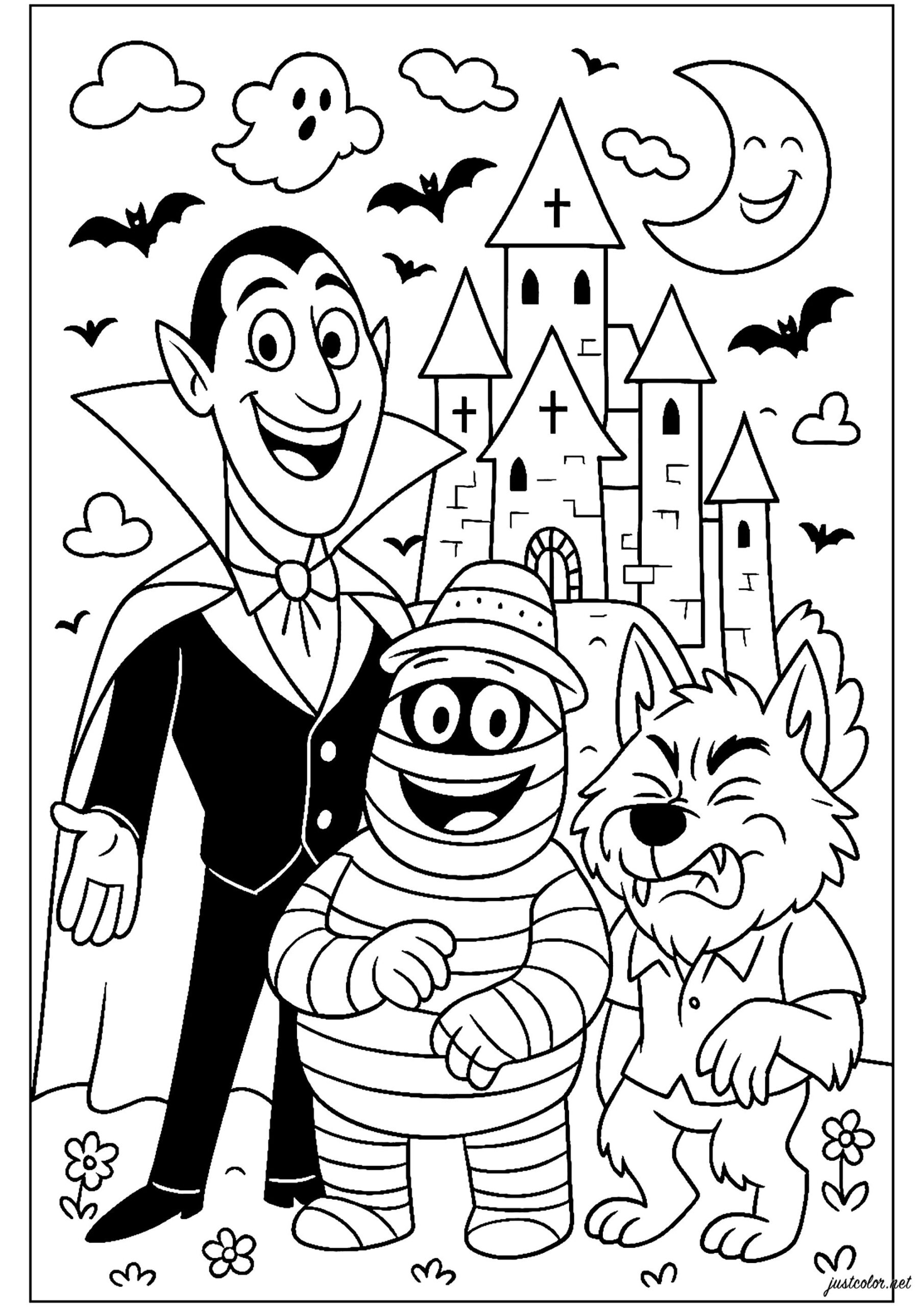 halloween coloring pages and games