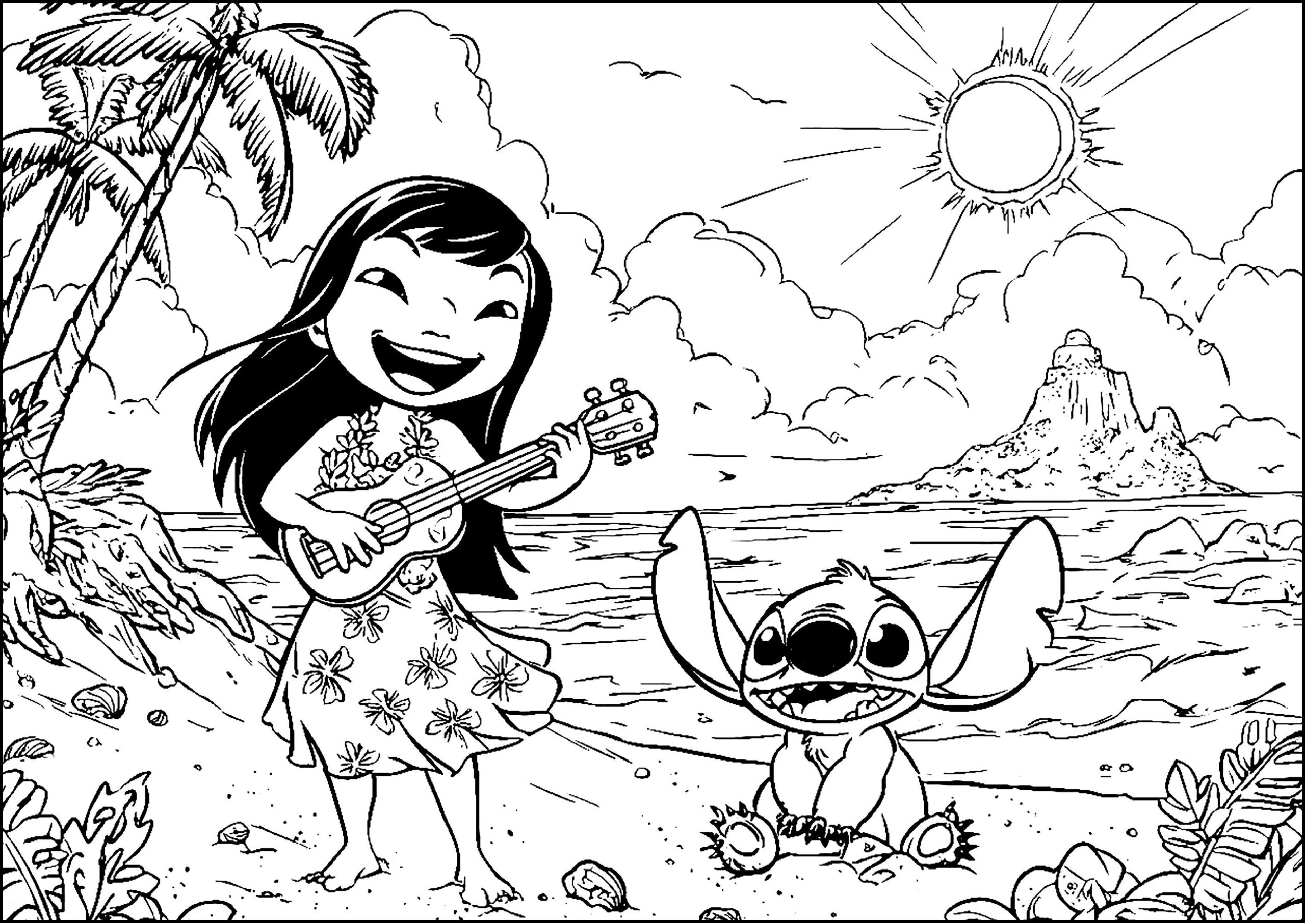 lilo and stitch pictures to color lilo and stitch pictures to color