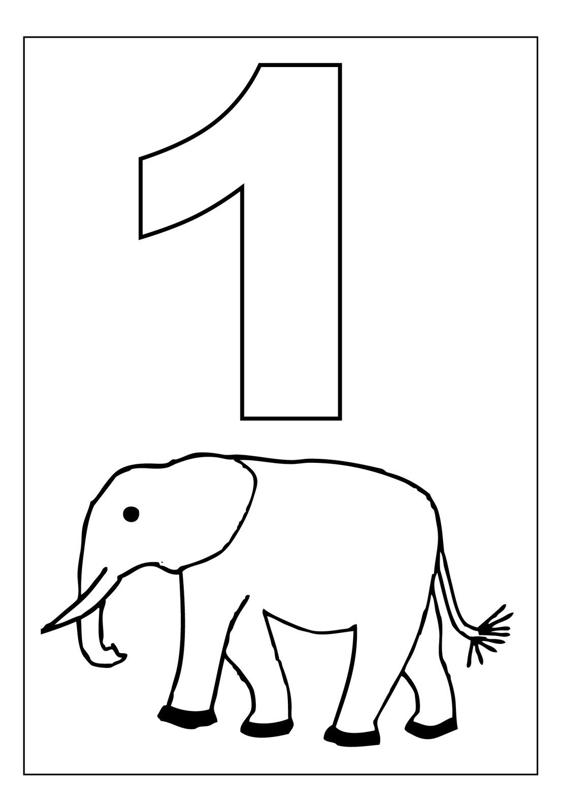 Number 1 Coloring Page Kindergarten Coloring Pages Coloring Worksheets Library