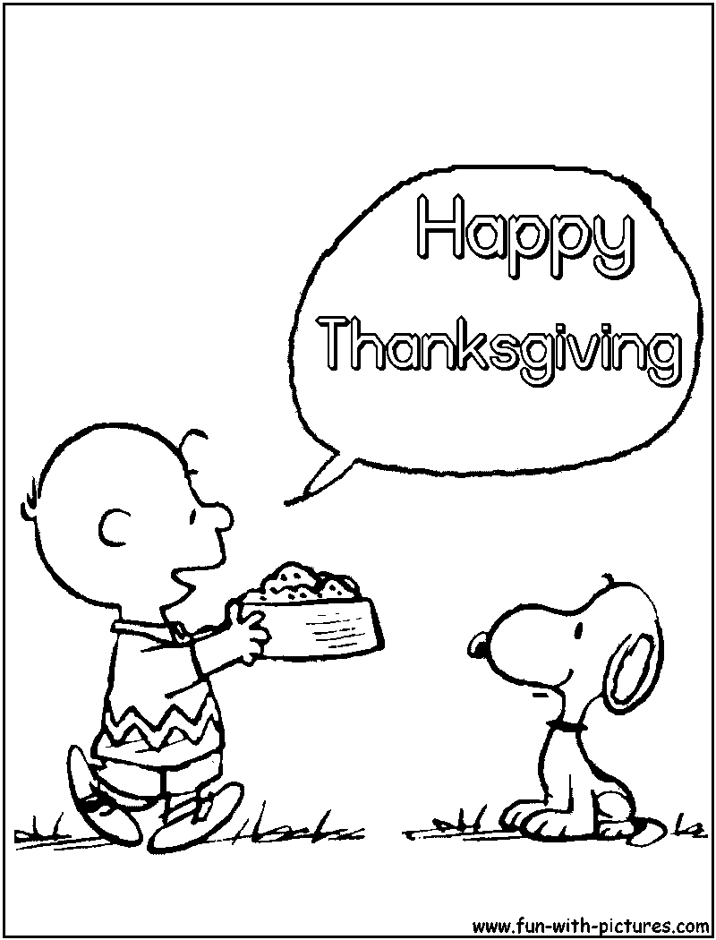 Peanuts Thanksgiving Coloring Page Peanuts Thanksgiving Coloring Page