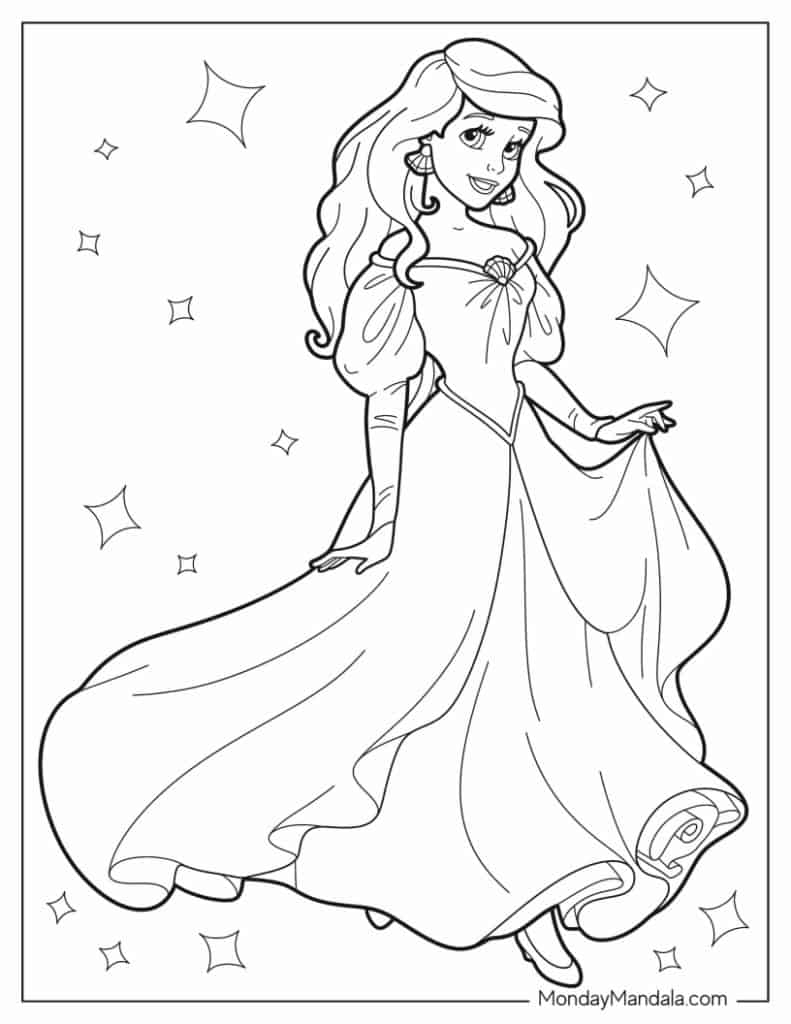 princess ariel printable coloring pages princess ariel printable coloring pages