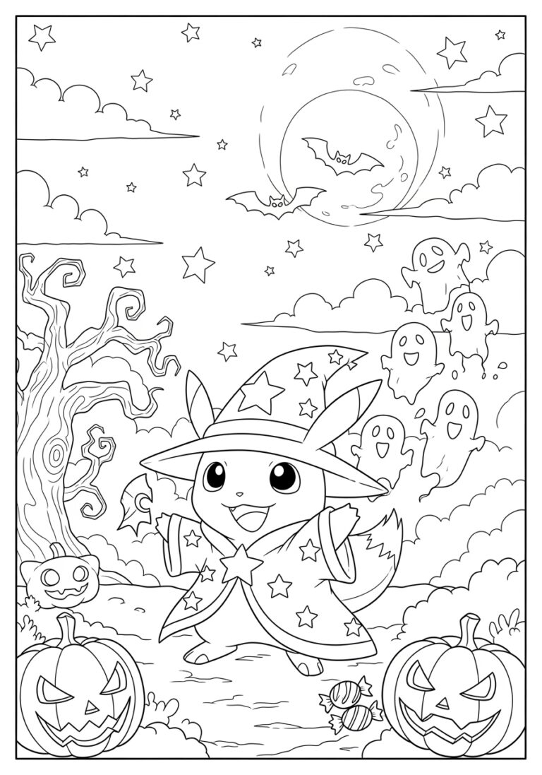 Pok mon Halloween Coloring Pages For Kids Pok mon Halloween Coloring Pages For Kids