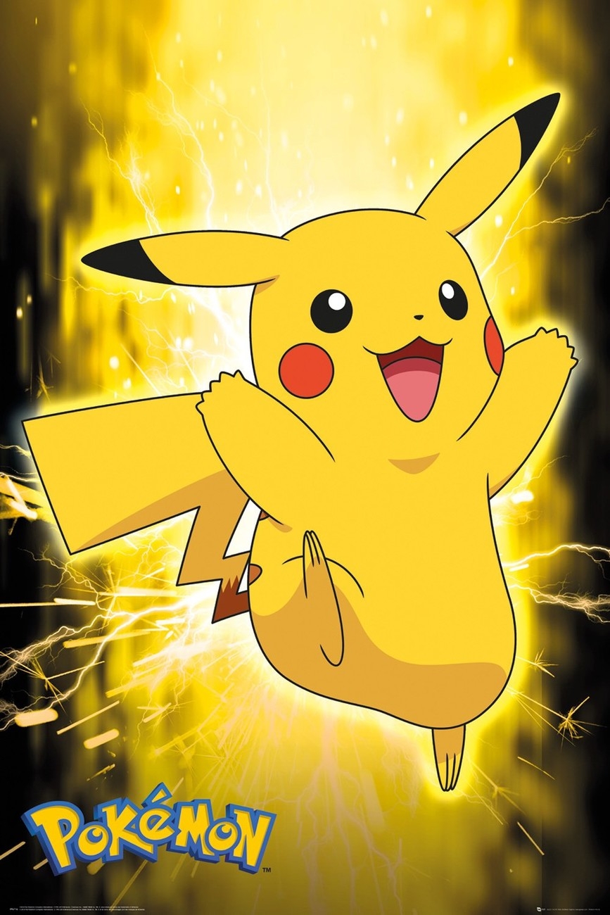 Poster Pokemon Pikachu Neon Wall Art 3 1 FREE Abposters