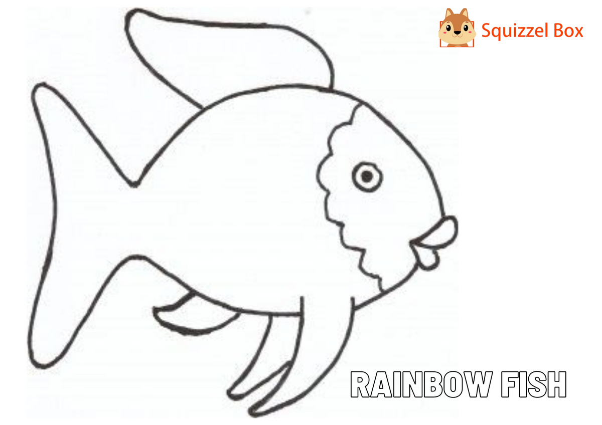 Premium Vector Simple Rainbow Fish Drawing For Toddlers Worksheets Library