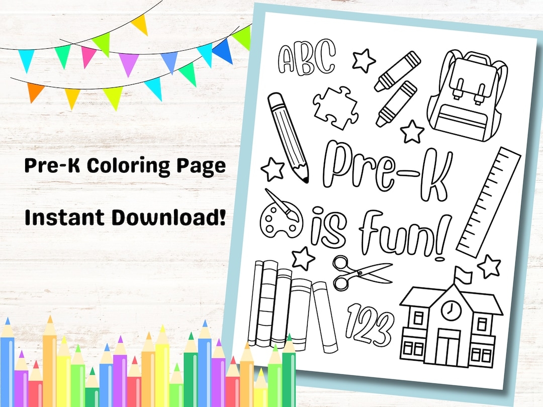 Preschool Coloring Page For Kids First Day Of School Activity Printable Custom Coloring Page For Pre k Etsy Preschool Coloring Page For Kids First Day Of School Activity Printable Custom Coloring Page For Pre k Etsy