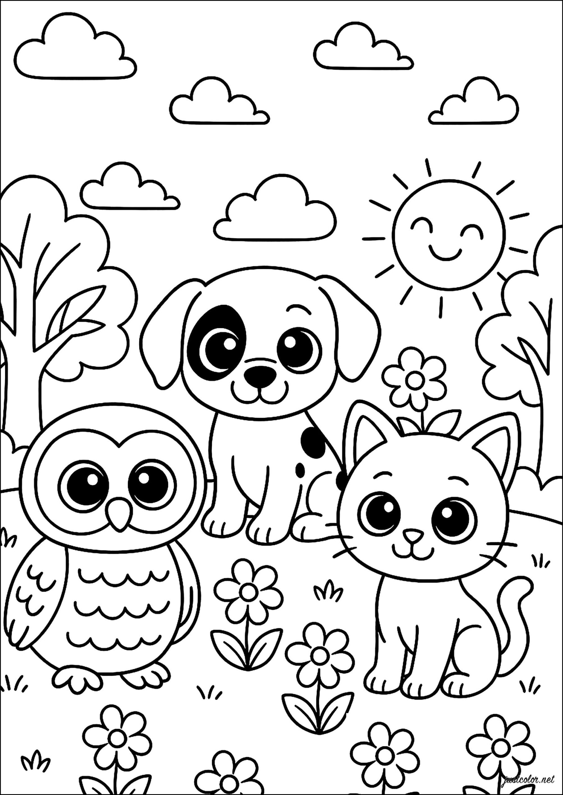 cute animals coloring page cute animals coloring page
