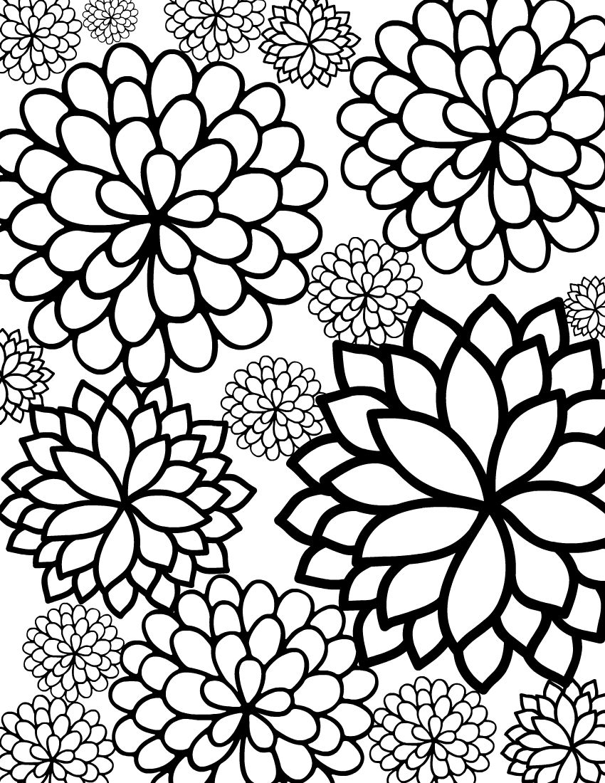 Pretty Coloring Sheet For Adults Flower Medallion Pattern
