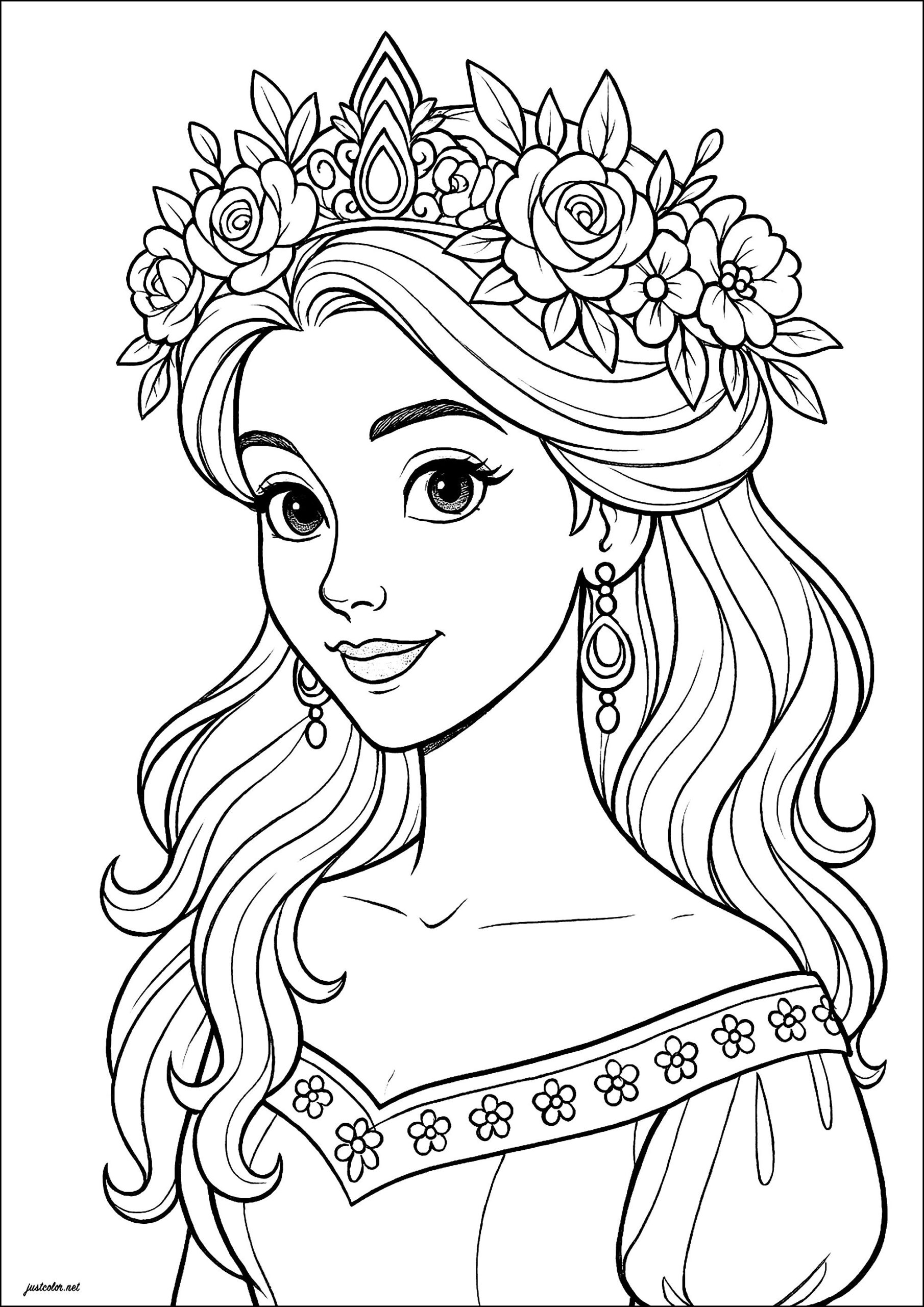 free coloring pages princesses