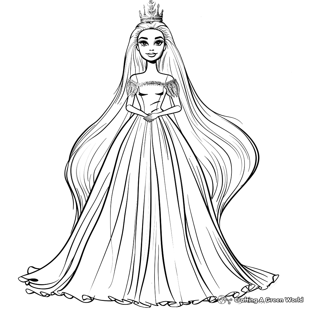 coloring pages barbie princess coloring pages barbie princess