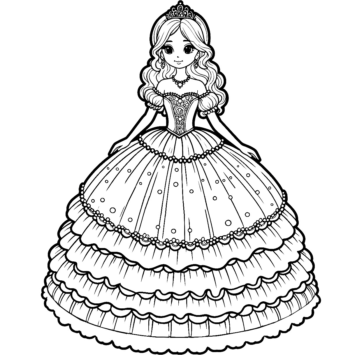 Princess Coloring Page To Print free PDF Lilocolors Princess Coloring Page To Print free PDF Lilocolors