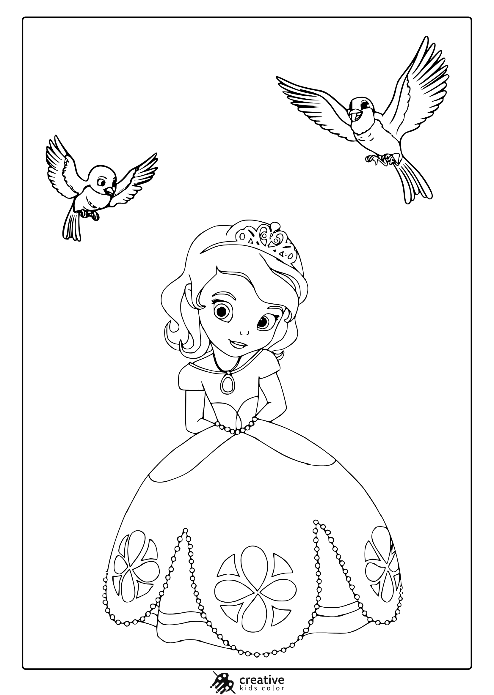 Princess Coloring Pages 25 Free Printable PDF  Princess Coloring Pages 25 Free Printable PDF