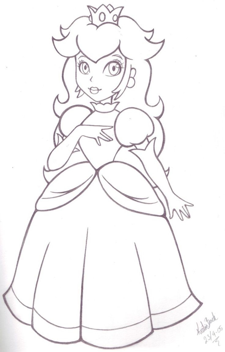 coloring pictures of princess peach coloring pictures of princess peach