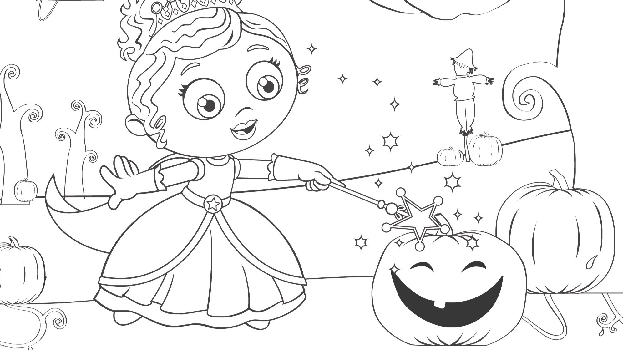 Princess Presto s Halloween Coloring Page Kids Coloring Pages PBS KIDS For Parents Princess Presto s Halloween Coloring Page Kids Coloring Pages PBS KIDS For Parents
