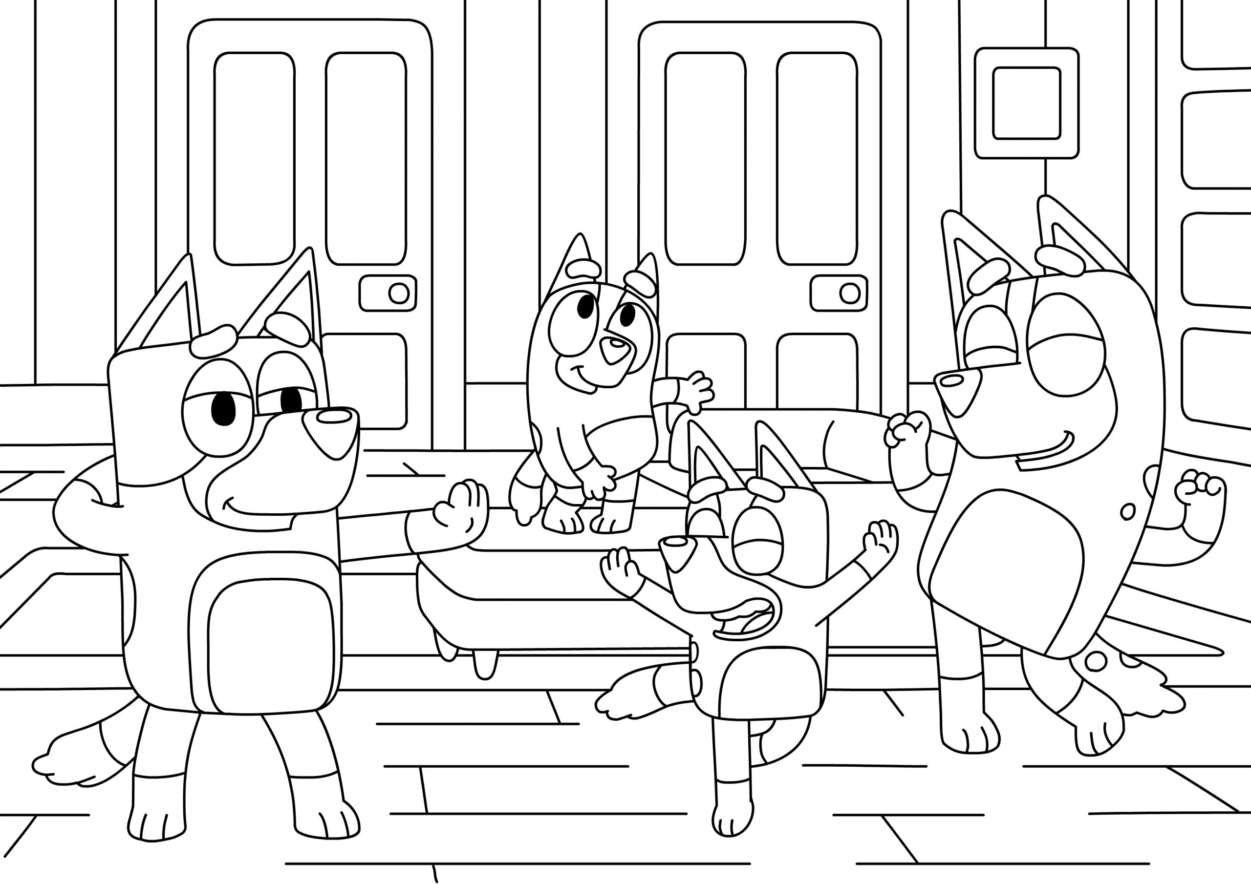 Print Your Own Colouring Sheet Of Bluey s Lounge