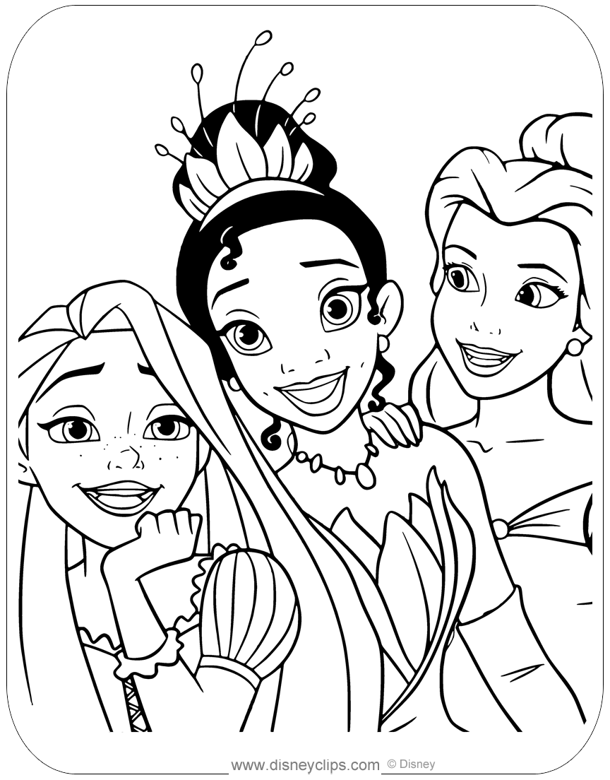 princess colouring pages printable