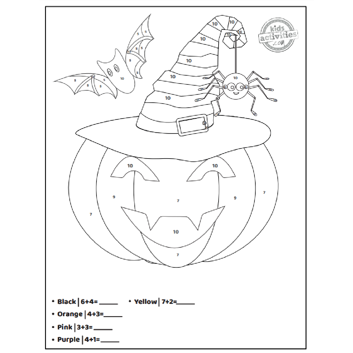 Printable Halloween Addition Color By Number Worksheets Kids Activities Blog Printable Halloween Addition Color By Number Worksheets Kids Activities Blog