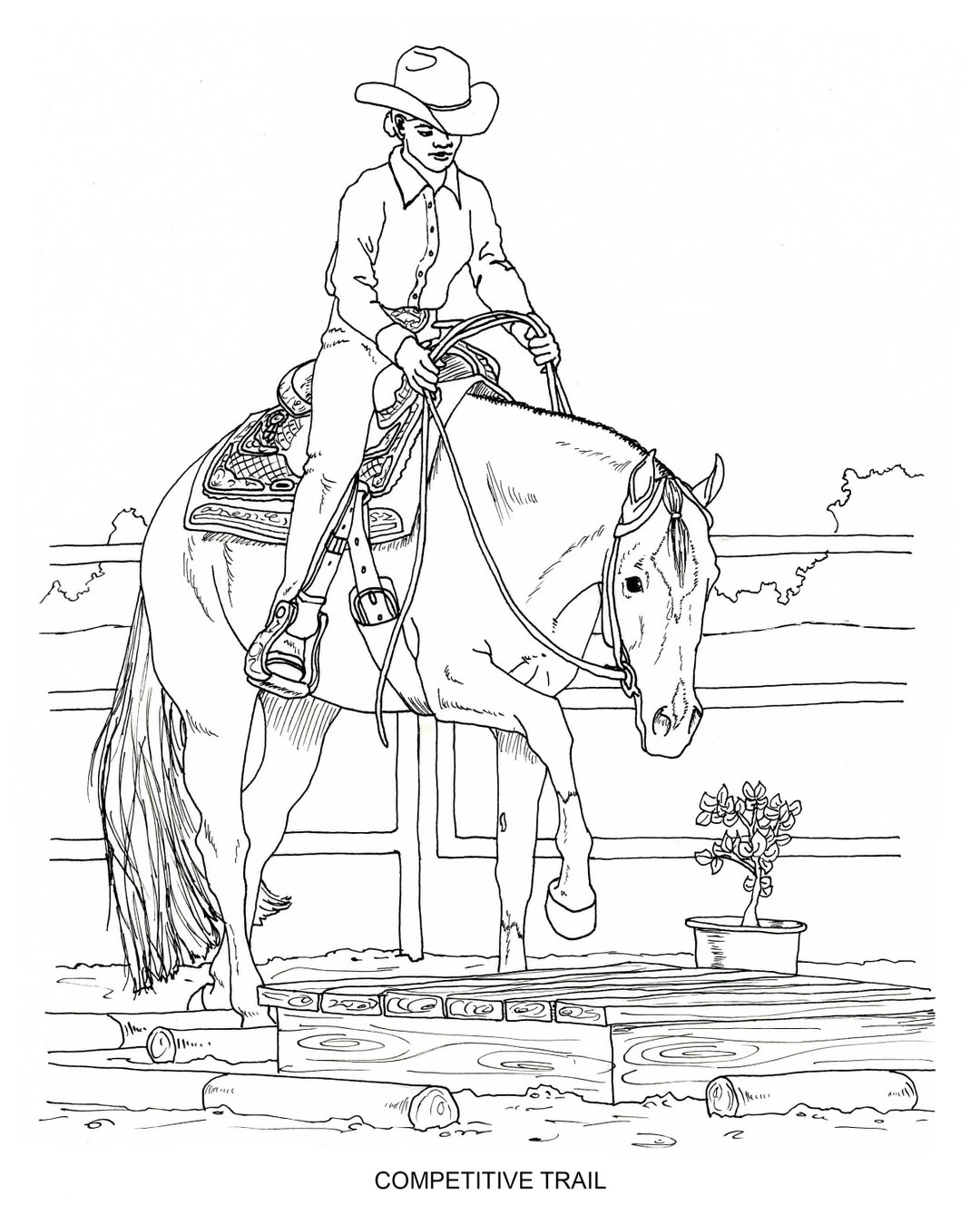 PRINTABLE Set Of 10 Western Riding Coloring Pages Digital Download Etsy PRINTABLE Set Of 10 Western Riding Coloring Pages Digital Download Etsy