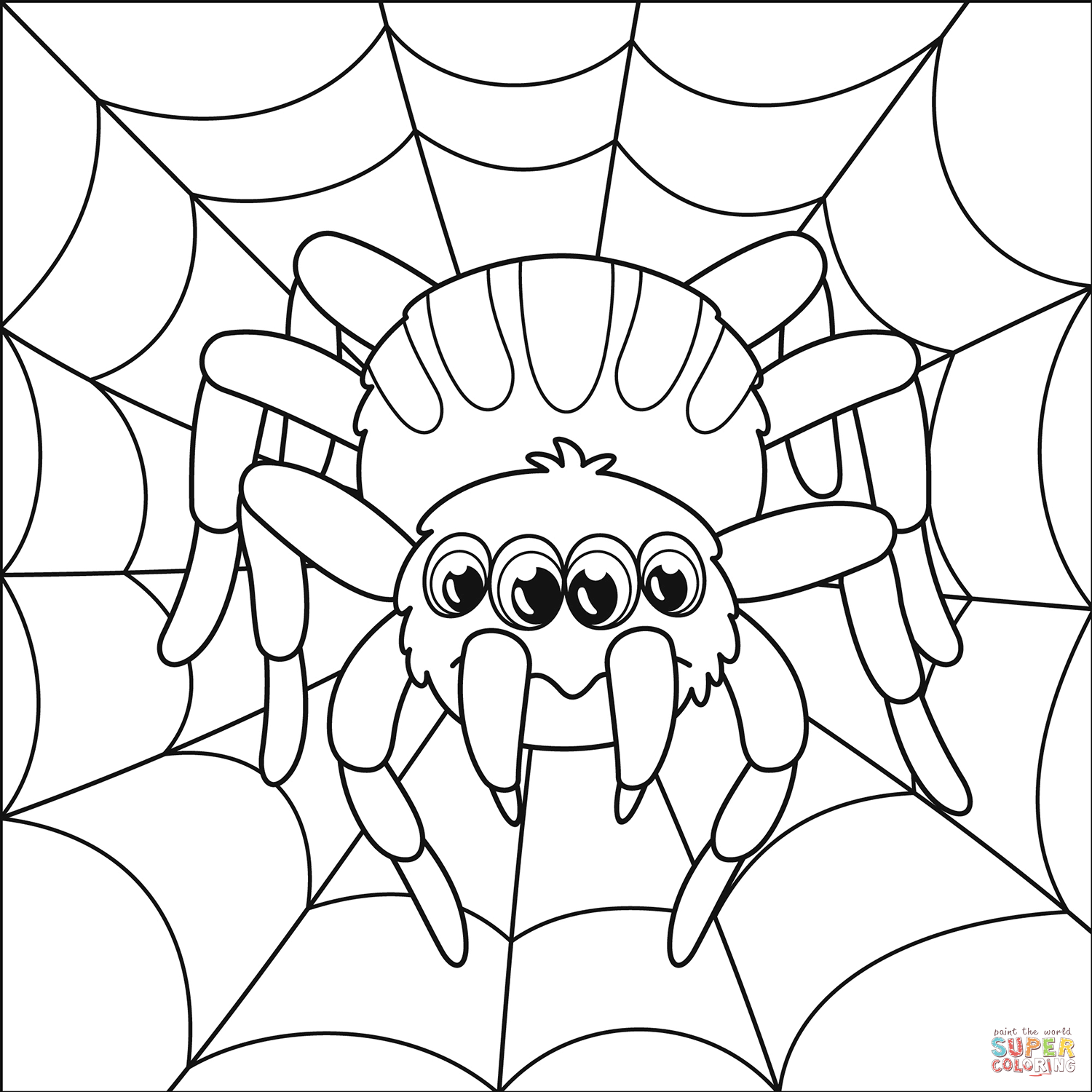 Printable Spider Coloring Pages