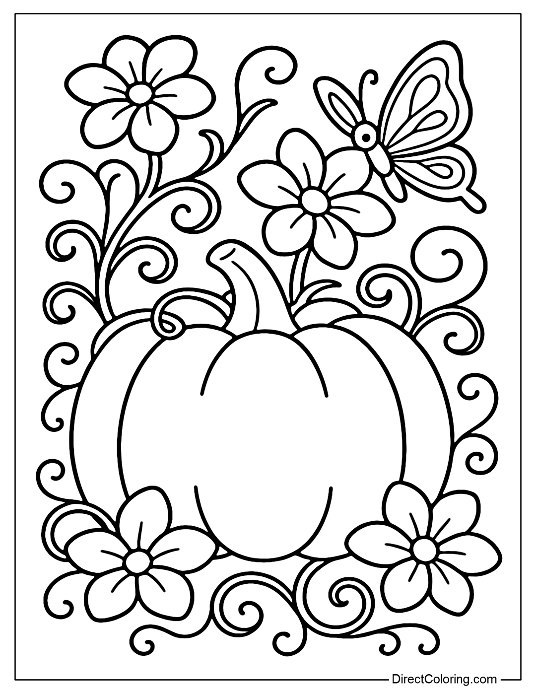 Pumpkin Coloring Pages Free PDF To Download And Print