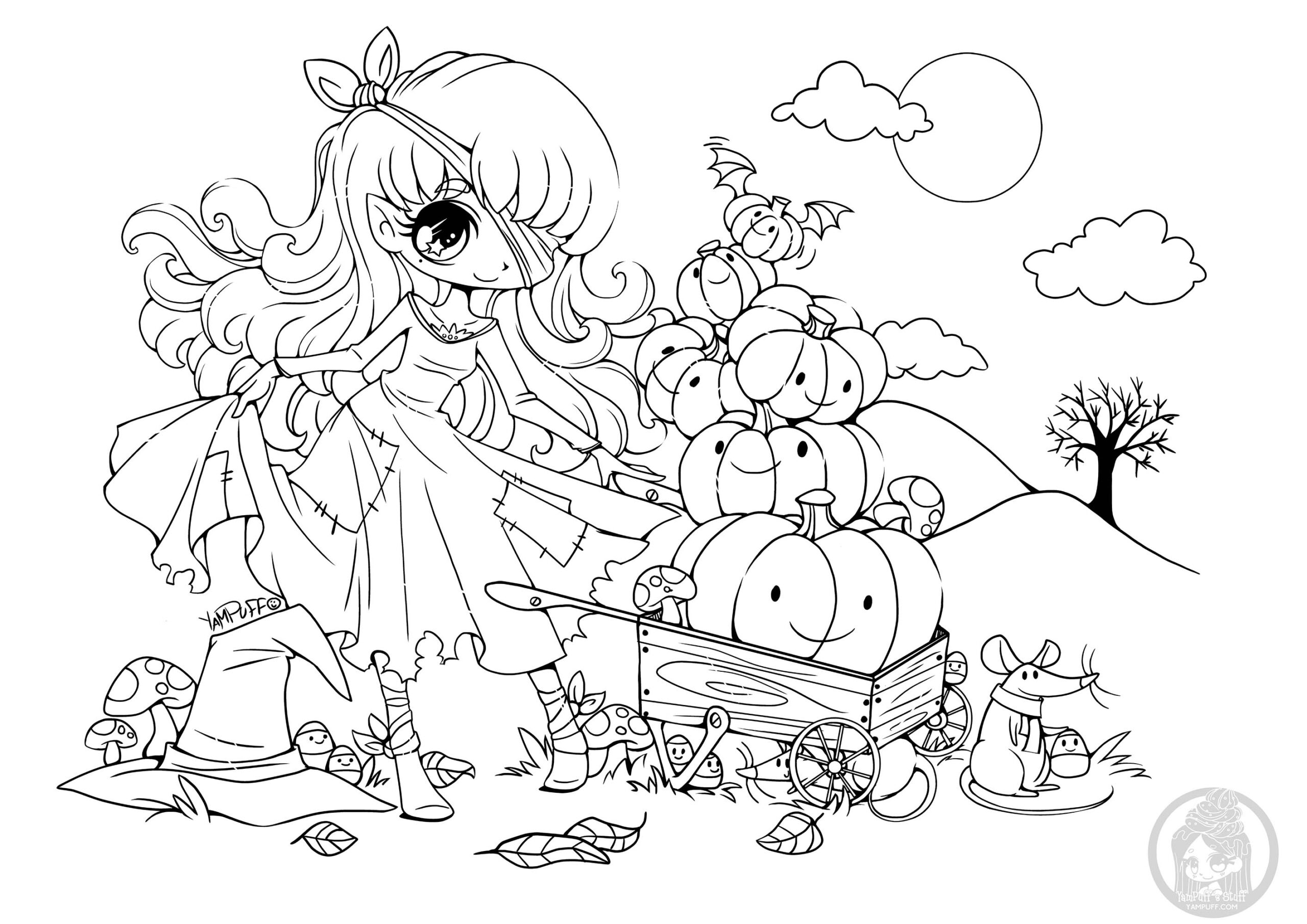 anime halloween coloring pages anime halloween coloring pages