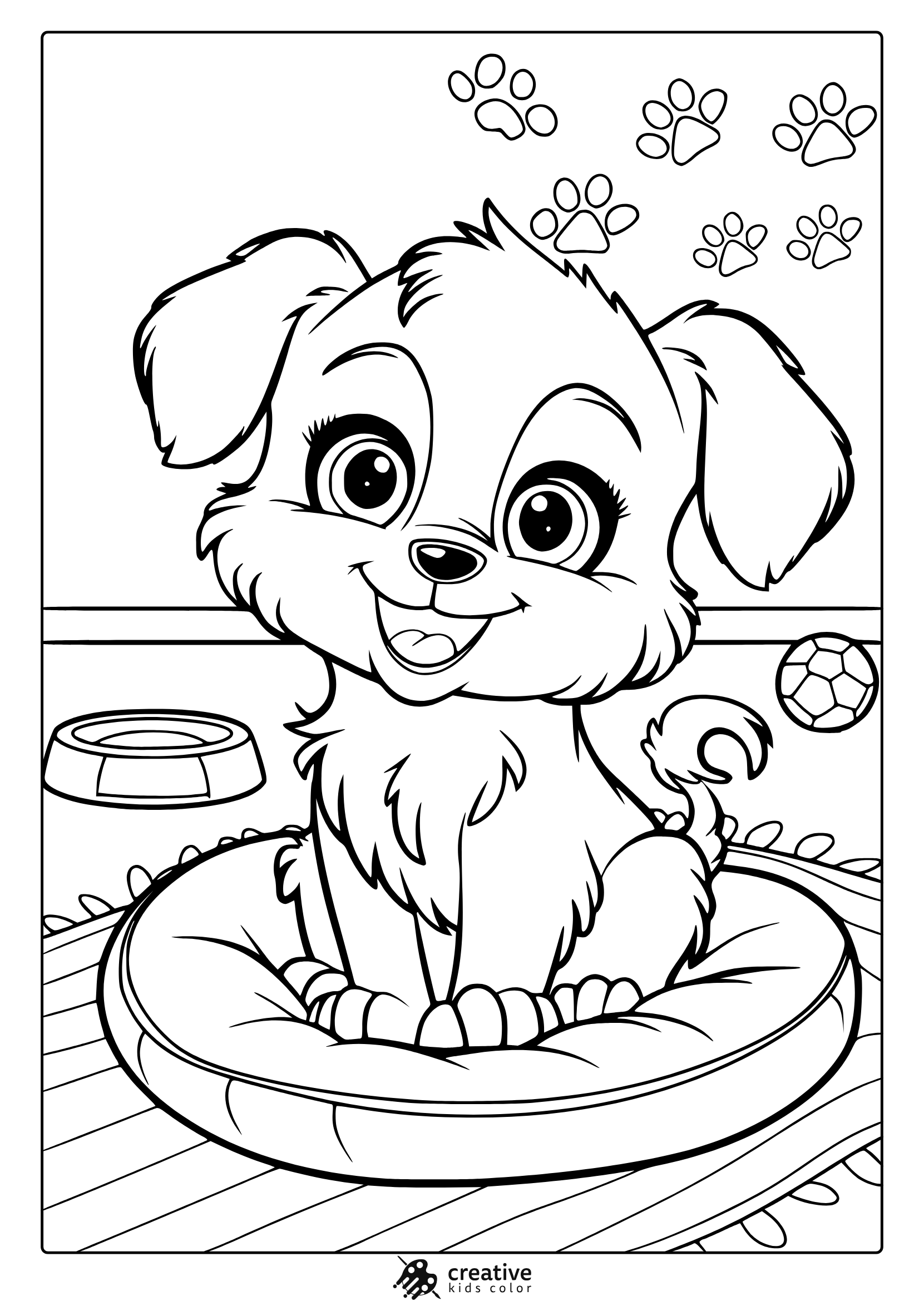 Puppy Coloring Pages 25 Free Printable PDF