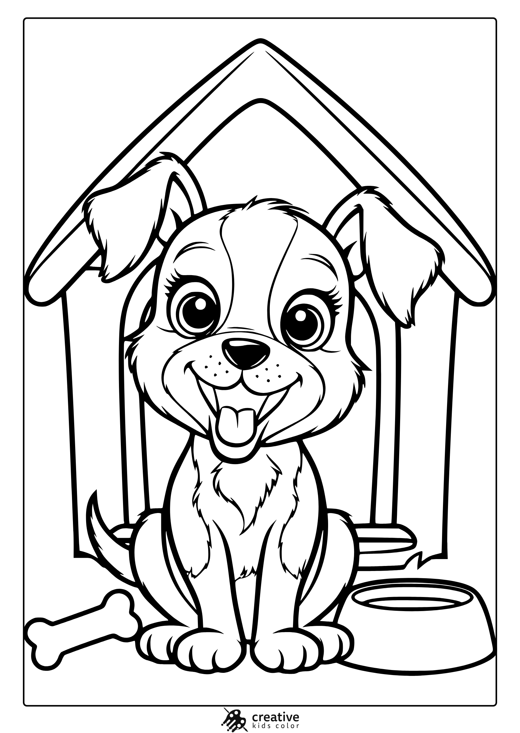 Puppy Coloring Pages 25 Free Printable PDF  Puppy Coloring Pages 25 Free Printable PDF